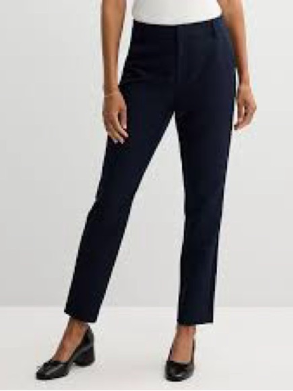 Nine West Slim Ankle Trousers - Black